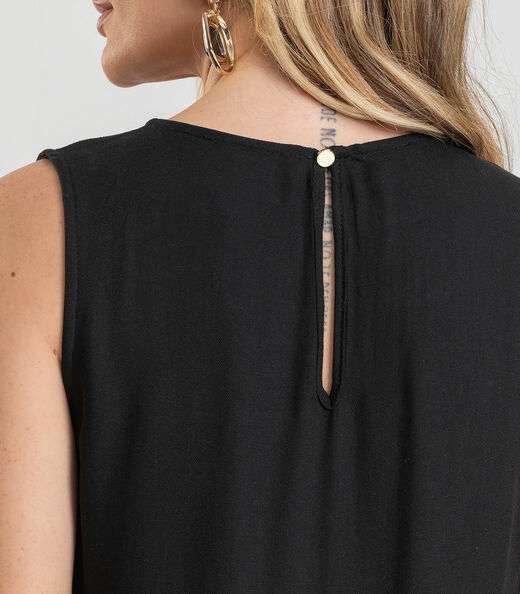 Vestido Super Midi Bicolor Dianna Preto