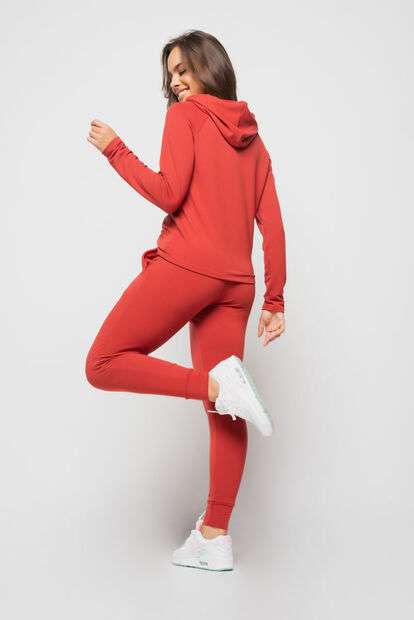 Conjunto  Comfy Com Casaco Capuz e Jogger Moletinho Terracota Salvatore Fashion