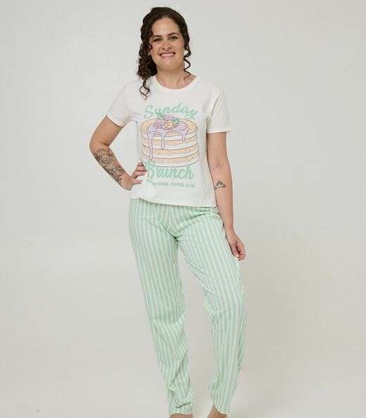Image_Pijama Longo Feminino Meia Malha Evanilda Verde