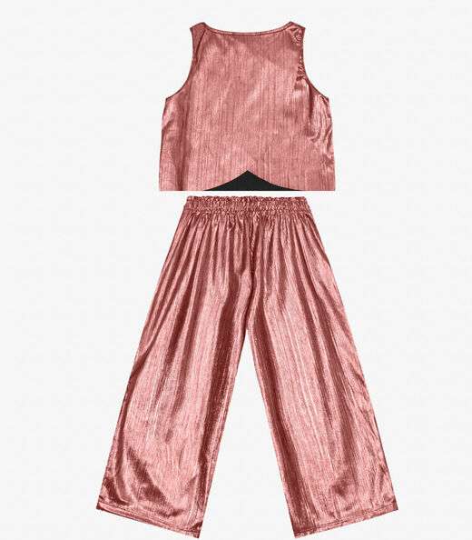Conjunto Feminino Blusa com Pantacourt Trick Nick Cinza