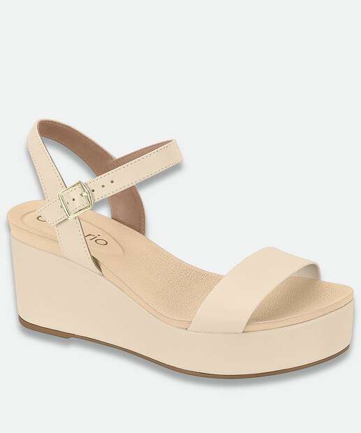 Image_Sandália Flatform Feminina Tiras Beira Rio Bege