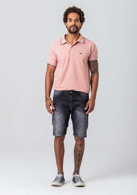 Camiseta Polo Rock e Soda Masculina