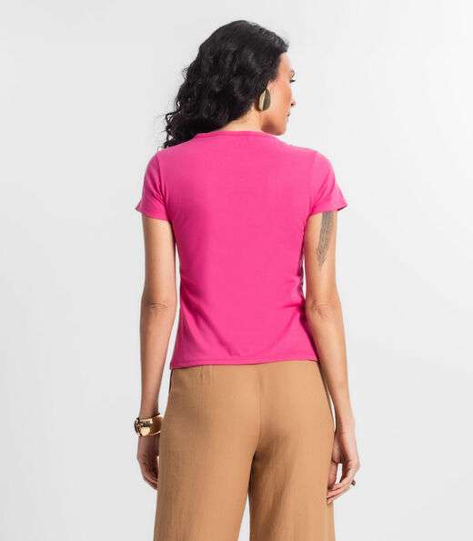 Blusa T-Shirt Feminina Estampada Select Rosa