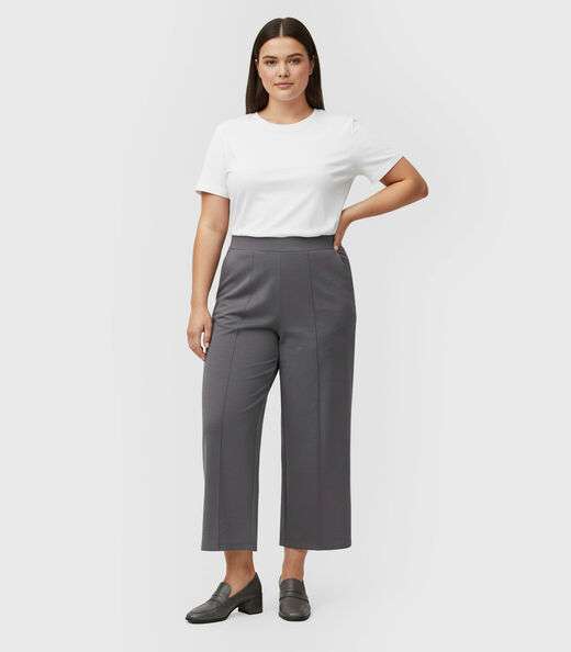 Image_Calça Feminina Pantalona Plus Size Renaluci Cinza