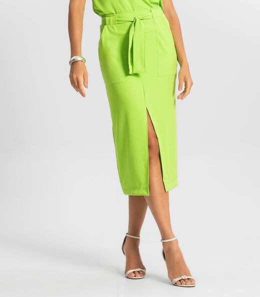 Saia Feminina Midi Endless Verde