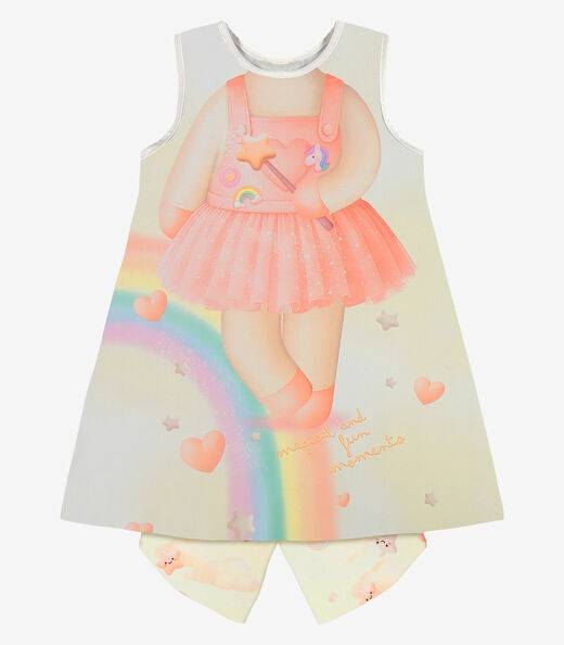 Image_Vestido Infantil Feminino Com Estampa Rovi Kids Bege