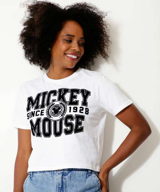 Image_Blusa Cropped Feminina Estampa Mickey Disney 