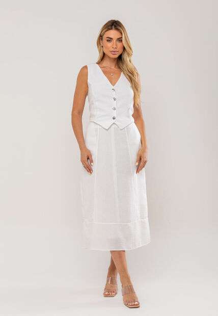 Image_Conjunto Com Colete e Saia Midi Branco Salvatore