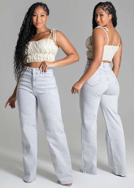 Calça Sawary Jeans Wide Leg - 278008