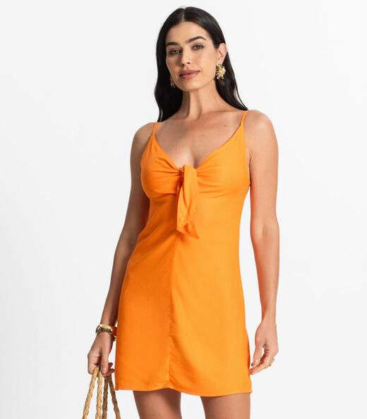 Vestido Feminino Com Laço Select Laranja