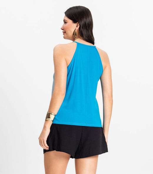 Blusa Feminina de Alça Infinita Cor Azul