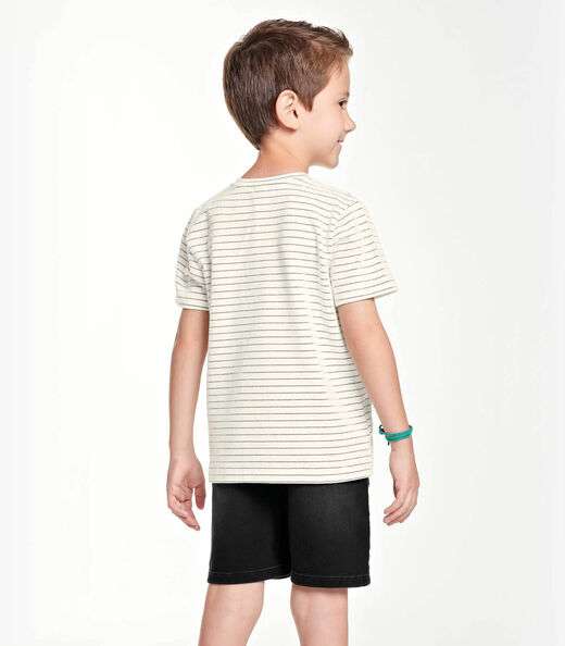 Bermuda Jeans Infantil Masculina Trick Nick Preto