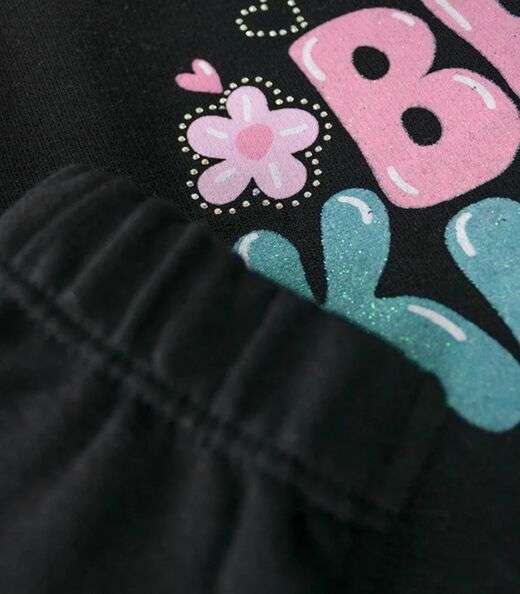 Vestido Infantil Manga Longa Com Capuz Laluna Preto