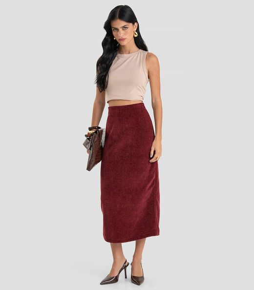 Image_Saia Midi Feminina em Tricot Glow Shine Dianna Vermelho
