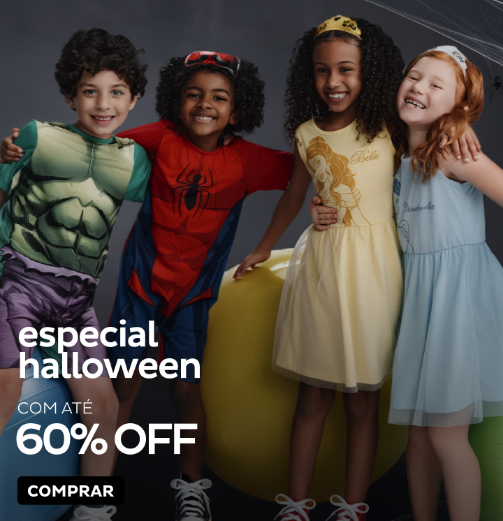 Hallowen com até 60% OFF Hallowen com até 60% OFF