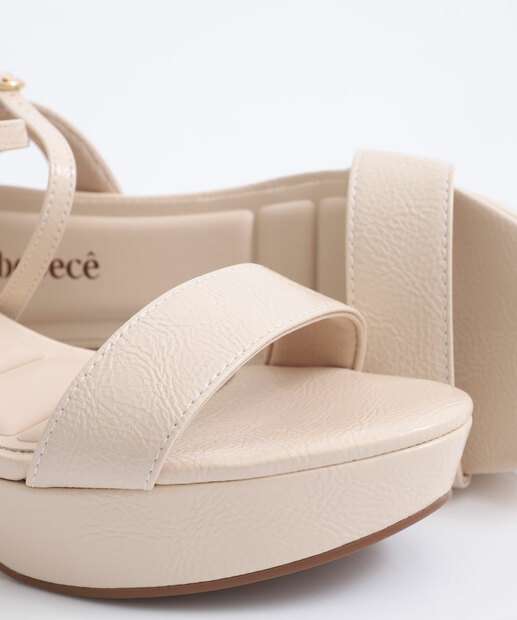 Sandália Feminina Meia Pata Bebecê Bege