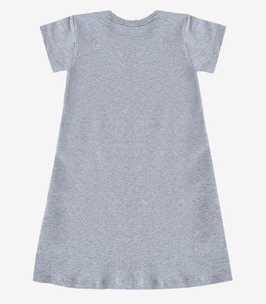 Vestido Infantil em Molecotton Select Cinza