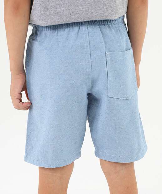Bermudas Infantil Textura Marisa Tam 4 a 10 Azul