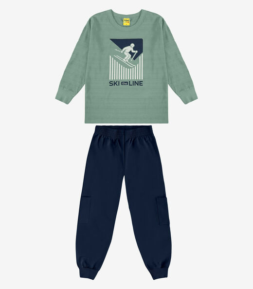 Image_Conjunto Camiseta com Calça Meia Malha Rovi Kids Verde