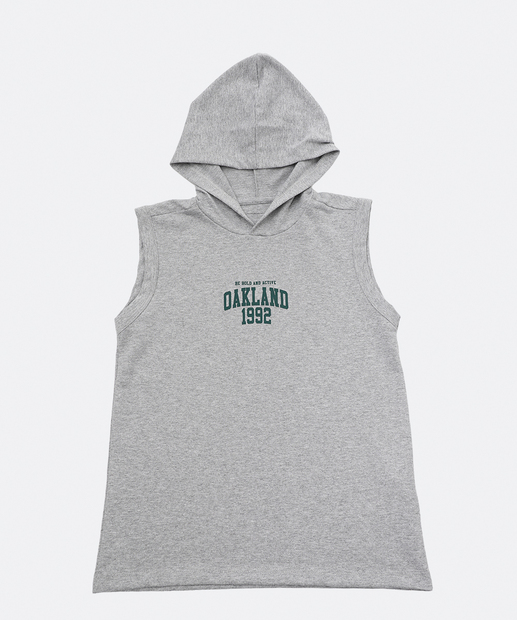 Regata Juvenil Capuz Marisa Tam 10 a 16 Cinza