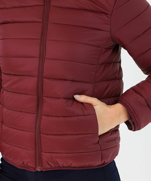 Jaqueta Feminino Puffer Bolsos Marisa Vermelho