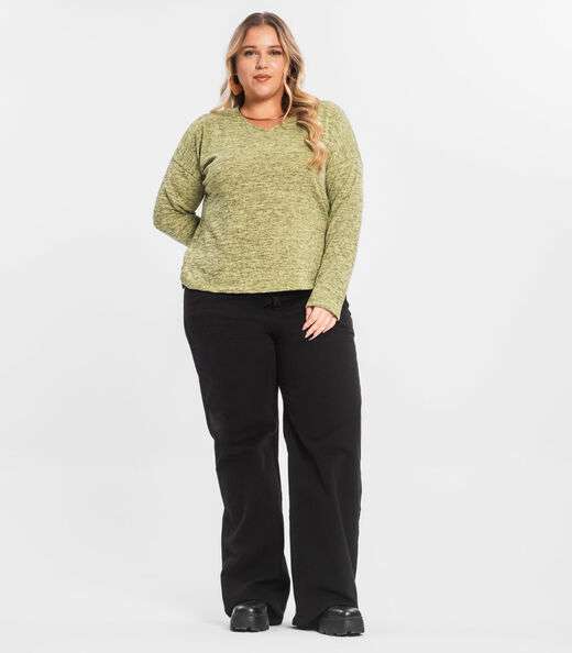 Blusa Feminina Plus Infinita Cor Amarelo