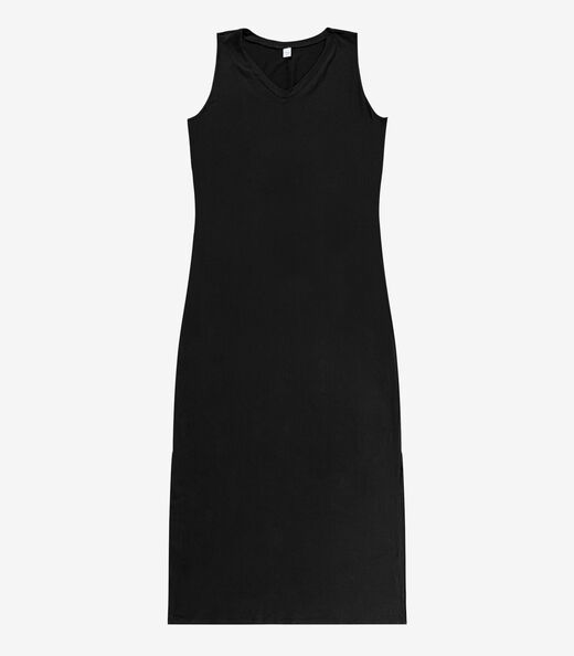 Vestido Longo Plus Size Infinita Cor Preto