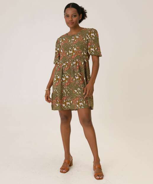 Image_Vestido Feminino Curto Estampado Manga Bufante Marisa