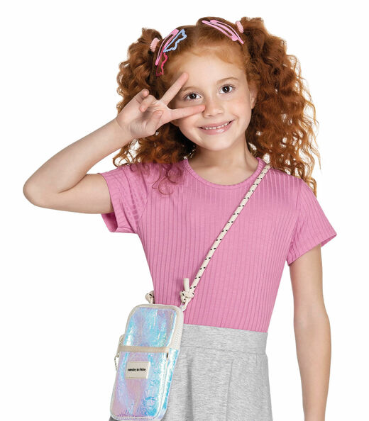 Blusa Infantil Feminina Canelada Trick Nick Rosa