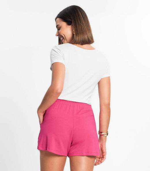 Blusa Feminina Viscotorcion Básica Rovitex Branco