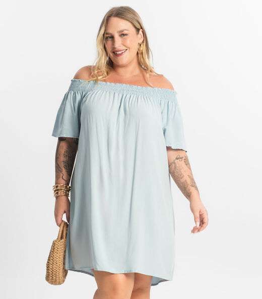 Vestido Curto Secret Glam Azul