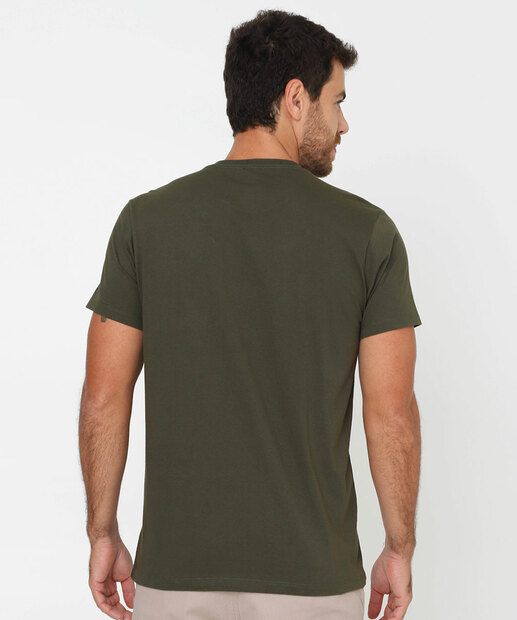 Camiseta Masculina Básica Marisa Verde