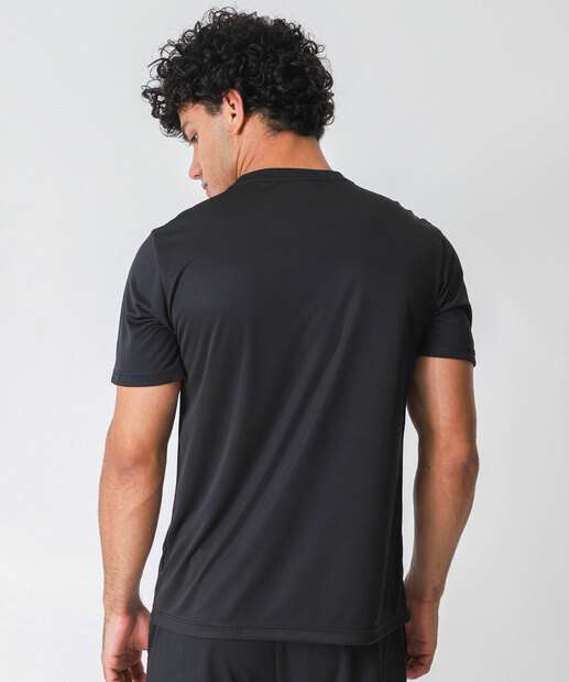 Camiseta Masculina Fitness Estampada MR Preto