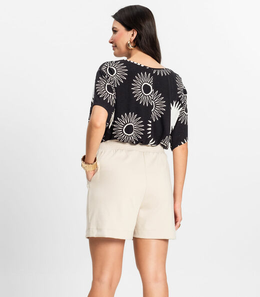 Shorts Feminino em Twill Cey Rovitex Preto