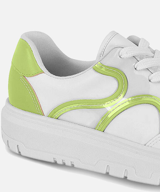 Tênis Casual Feminino Recorte Verniz Vizzano 