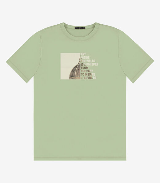 Image_Camiseta Masculina em Meia Malha Diametro Verde