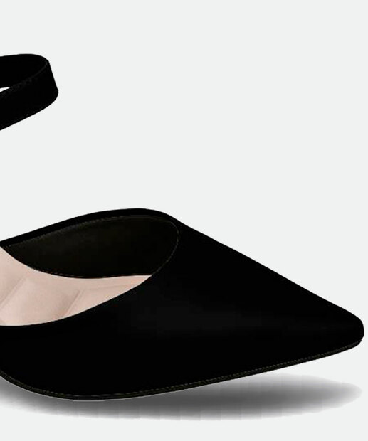 Scarpin Feminino Bico Fino Salto Grosso Bebecê 