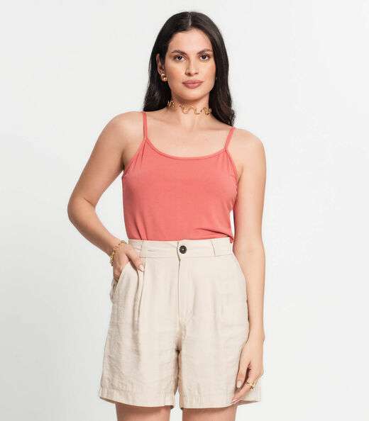 Image_Blusa Feminina de Alças Básica Rovitex Laranja