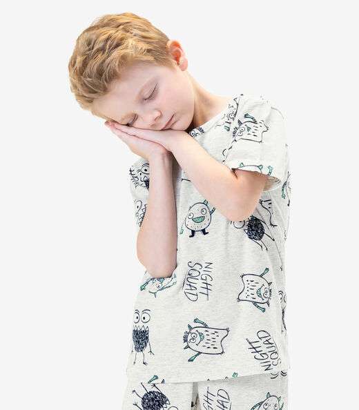Pijama Infantil Menino Rovi Kids Cinza