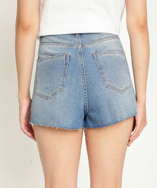 Short Feminino Puídos Barra Desfiada Marisa