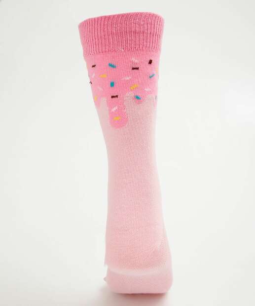 Meia Cano Longo Feminina Estampada Marisa