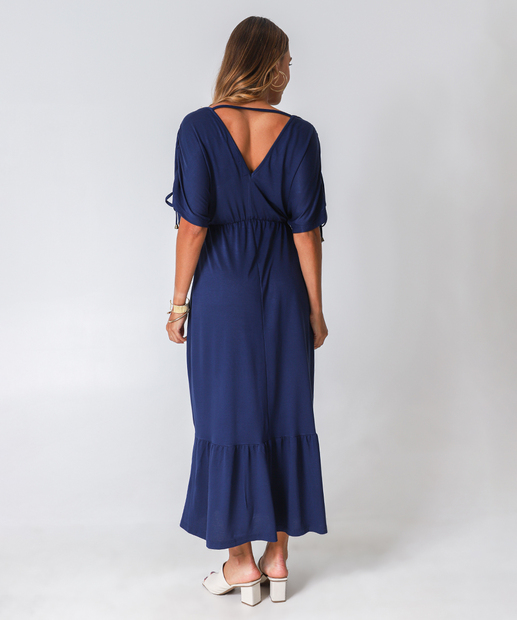 Vestido Midi Feminino Cachecour Marisa Azul