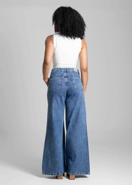 Calça Jeans Sawary Super Wide Leg - 282902
