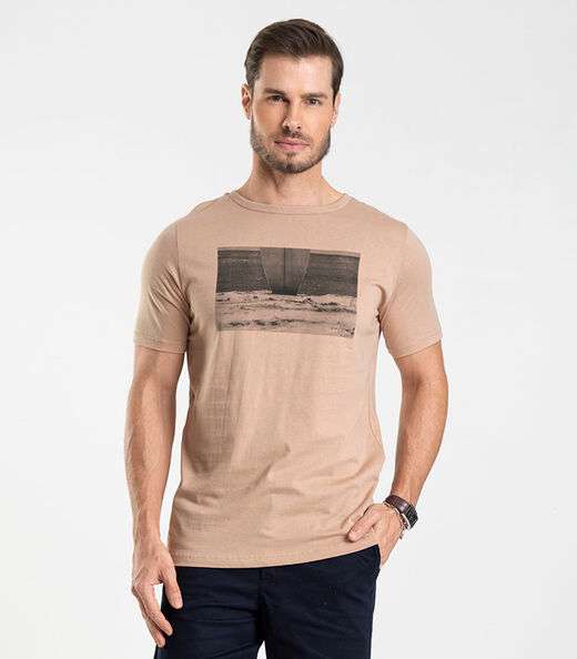 Image_Camiseta Masculina Meia Malha Diametro Marrom
