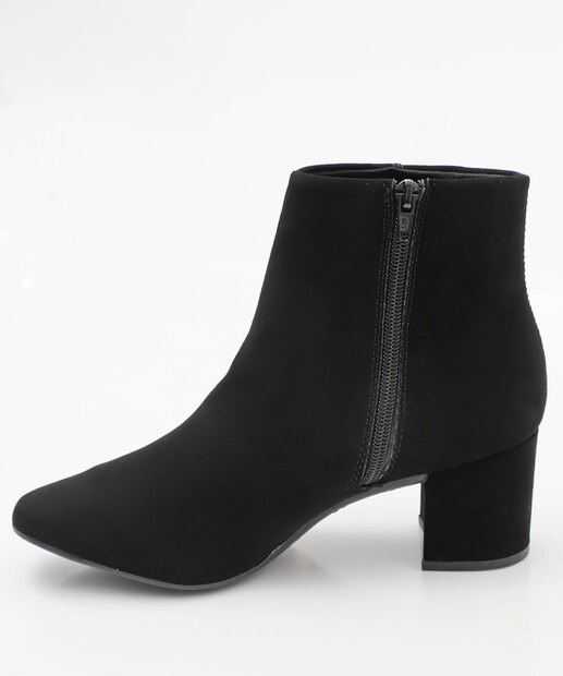Bota Feminina Cano Curto Salto Grosso Via Uno Preto