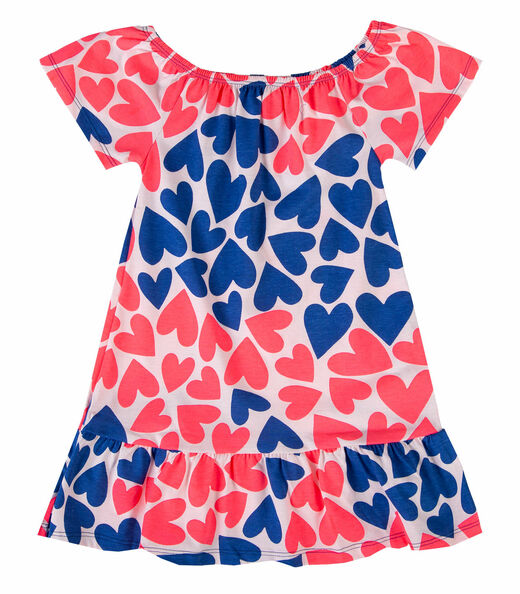 Vestido Infantil Estampado Infinita Cor Rosa
