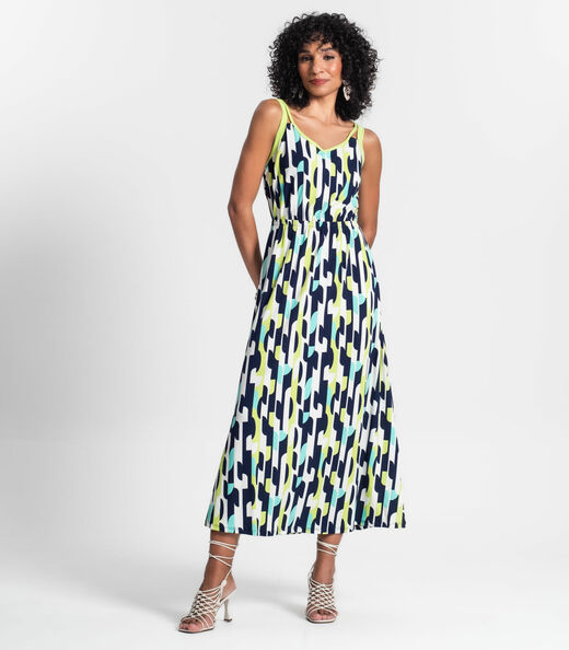 Vestido Midi De Alça Rovitex Verde