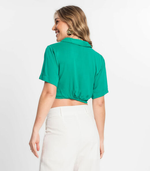 Camisa Cropped Feminina Endless Verde