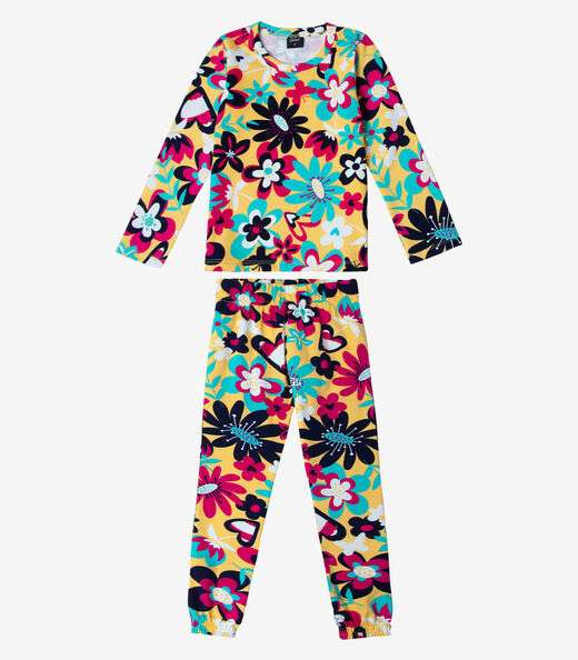 Image_Pijama Infantil Feminino Estapado Select Amarelo