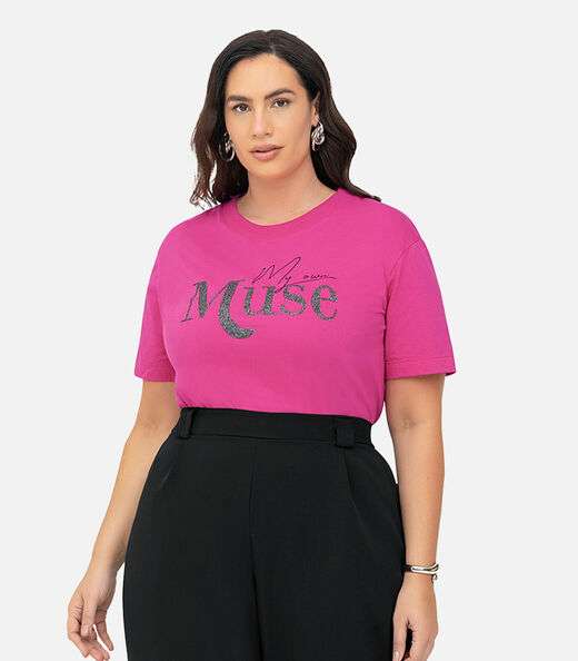 Image_Camiseta Feminina Plus Size Secret Glam Rosa